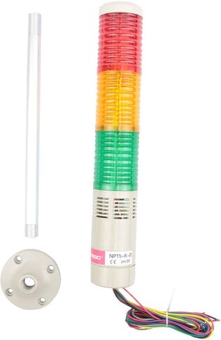 Nxtop Industrial Signal Light Column LED Alarm Round Tower Light Indicator Warning Light Red Green Yellow DC 24V (Steady ON OR Steady Flash)) in Saudi Arabia