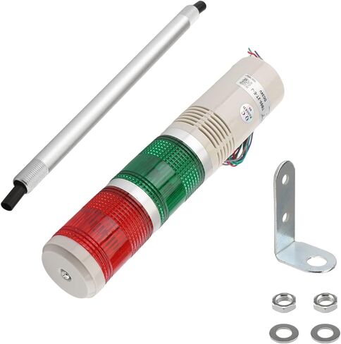 Othmro Industrial Signal Light Column LED Alarm Round Tower Light Indicator Continuous Light Warning Light Red Green DB 90db 24V 3W 1PCS in Saudi Arabia