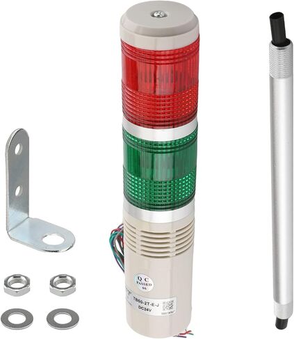 Othmro Industrial Signal Light Column LED Alarm Round Tower Light Indicator Continuous Light Warning Light Red Green DB 90db 24V 3W 1PCS in Saudi Arabia