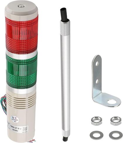 Othmro Industrial Signal Light Column LED Alarm Round Tower Light Indicator Continuous Light Warning Light Red Green DB 90db 24V 3W 1PCS in Saudi Arabia
