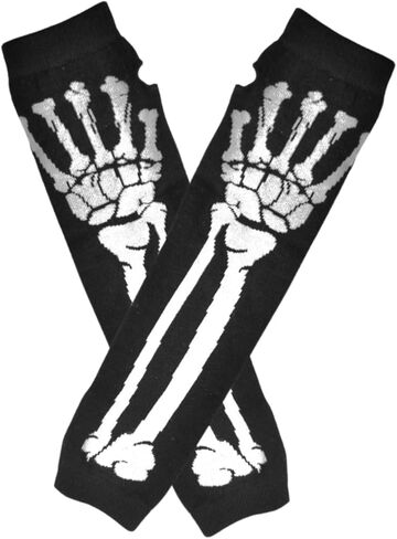 قفازات جميلة على شكل هيكل عظمي وأكمام لتدفئة الذراع على الطراز القوطي in Kuwait