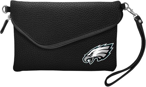 Little Earth NFL Fold Over Crossbody Pebble Purse, 9" x 6" x 1", and Teams in Saudi Arabia