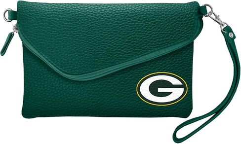 Little Earth NFL Fold Over Crossbody Pebble Purse, 9" x 6" x 1", and Teams in Saudi Arabia