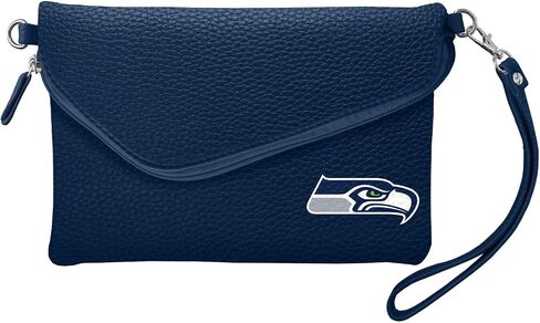 Little Earth NFL Fold Over Crossbody Pebble Purse, 9" x 6" x 1", and Teams in Saudi Arabia