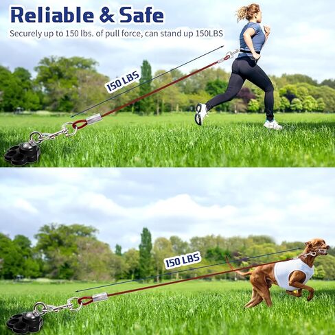 Shinylin 360° Swivel Dog Tie Out Cable and Stake Stainless Steel Heavy Dog Stake 1200 Lbs of Pull Force, Rust Proof No Tangle Holds for Yard Outdoor Camping, Contains Screws (Red) in Saudi Arabia
