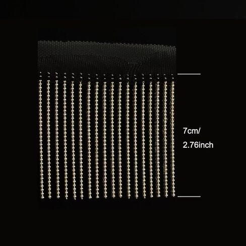 Cymtoo 1 Yard Alloy Fringe Trim Sewing Beaded Lace Ribbon Tassel Chain for Clothing Accessories and DIY Craft Decoration (Silver) in Saudi Arabia