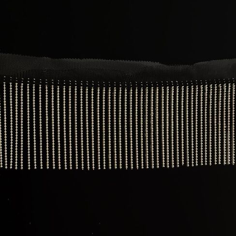 Cymtoo 1 Yard Alloy Fringe Trim Sewing Beaded Lace Ribbon Tassel Chain for Clothing Accessories and DIY Craft Decoration (Silver) in Saudi Arabia