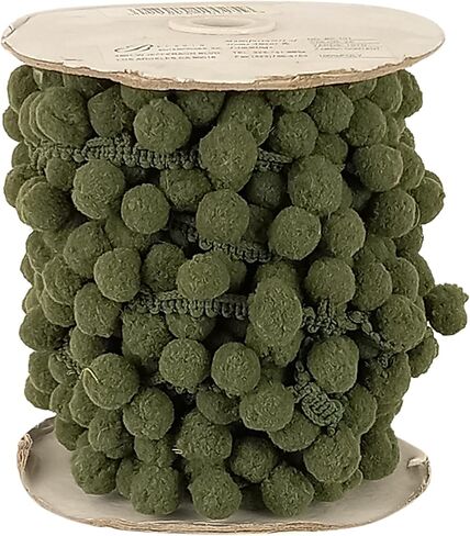1 1/4-Inch Pompom Fringe, BP-101-25 Olive, 10-Yard Rolls. in Kuwait