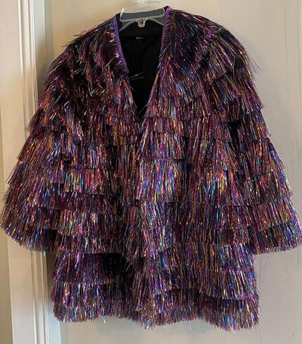 KUYLENT 6.5 Yard 4 Inches Tinsel Fringe Trim Lace Shiny Tinsel Tassel Fringe Trimming for Dance Costume Dress Stage Clothes Party Decor DIY (Multicolour) in Saudi Arabia