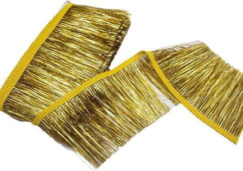 KUYLENT 6.5 Yard 4 Inches Tinsel Fringe Trim Lace Shiny Tinsel Tassel Fringe Trimming for Dance Costume Dress Stage Clothes Party Decor DIY (Multicolour) in Saudi Arabia