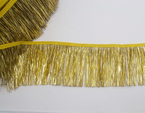 KUYLENT 6.5 Yard 4 Inches Tinsel Fringe Trim Lace Shiny Tinsel Tassel Fringe Trimming for Dance Costume Dress Stage Clothes Party Decor DIY (Multicolour) in Saudi Arabia