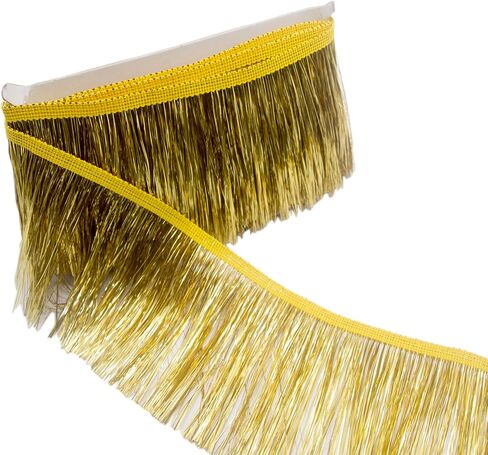 KUYLENT 6.5 Yard 4 Inches Tinsel Fringe Trim Lace Shiny Tinsel Tassel Fringe Trimming for Dance Costume Dress Stage Clothes Party Decor DIY (Multicolour) in Saudi Arabia