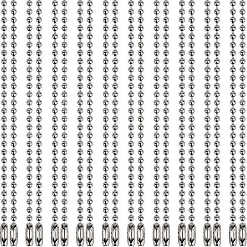 10 Pcs Bead Ball Chains, 3.9 Inch Long Stainless Steel Keychain Extension Chain for Tag Chain Jewelry Making in Saudi Arabia
