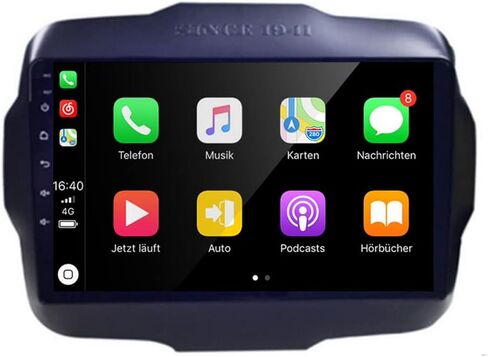 ترقية راديو Android Jeep Renegade 2015-2020 متوافق مع Carplay اللاسلكي Android Auto 1280X720 شاشة تعمل باللمس ستيريو بلوتوث FM GPS للملاحة وحدة رأس مشغل الوسائط المتعددة in Kuwait