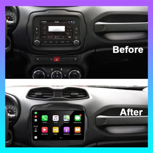 ترقية راديو Android Jeep Renegade 2015-2020 متوافق مع Carplay اللاسلكي Android Auto 1280X720 شاشة تعمل باللمس ستيريو بلوتوث FM GPS للملاحة وحدة رأس مشغل الوسائط المتعددة in Kuwait