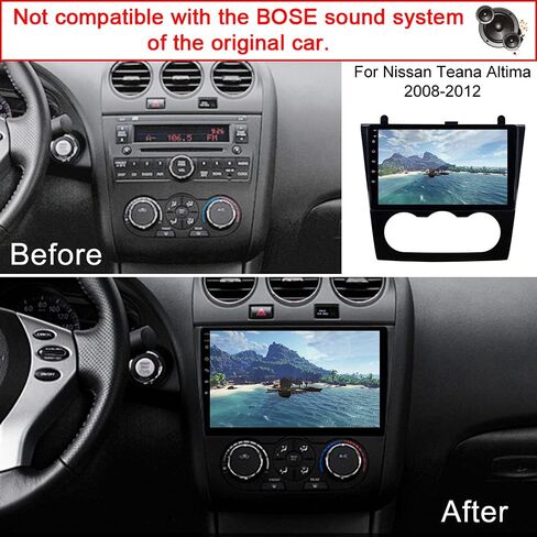 أندرويد لنيسان ألتيما ترقية الراديو 2008-2012 متوافق مع Carplay اللاسلكي Android Auto 1280X720 شاشة تعمل باللمس ستيريو بلوتوث FM نظام تحديد المواقع والملاحة وحدة رأس مشغل الوسائط المتعددة in Kuwait