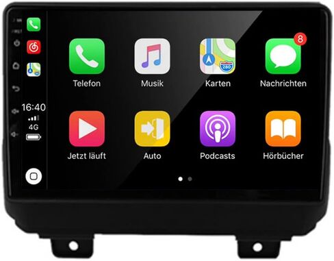 لراديو جيب رانجلر 2018-2020 9 بوصة IPS شاشة لمس مدمجة Apple CarPlay Andriod Auto GPS Navigation Bluetooth Head Unit EQ DSP مع كاميرا خلفية مجانية in Kuwait