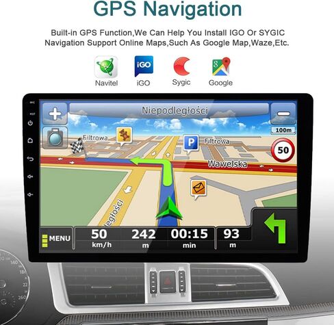 لراديو جيب رانجلر 2018-2020 9 بوصة IPS شاشة لمس مدمجة Apple CarPlay Andriod Auto GPS Navigation Bluetooth Head Unit EQ DSP مع كاميرا خلفية مجانية in Kuwait