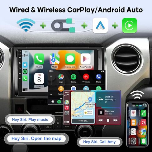 [2G+64G] راديو سيارة لسيارة Toyota Tundra 2014 2015 2016 2017، Android 13 شاشة لمس ستيريو، Carplay/Android Auto/EQ Audio/SWC + كاميرا احتياطية AHD in Saudi Arabia