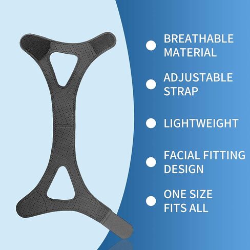 Anti-Snoring Chin Strap - Breathable Chin Straps for Snoring Users, Anti Snoring Nose Clip & Adjustable Sleep Chin Strap for Men/Women in Kuwait