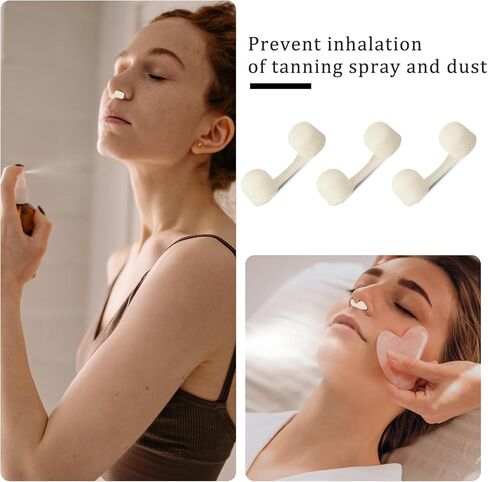 100 Pieces Disposable Nose Filters Nose Plug Filter for Spray Tanning Softness Sponge Nose Filter for Sunless Outdoor Nose Protection(White) in Saudi Arabia