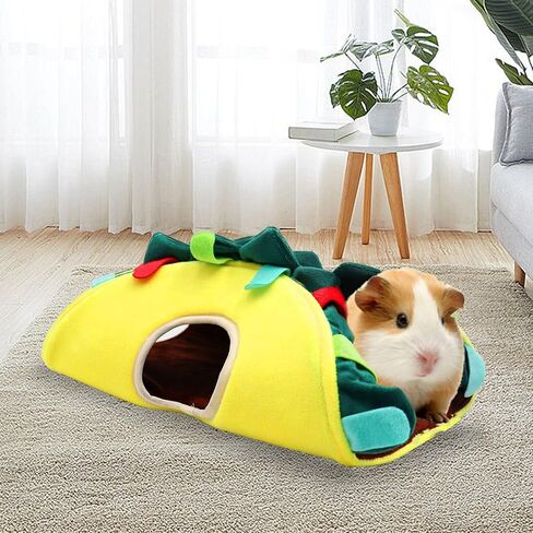 بيت نفق خنزير غينيا، سرير خنزير غينيا، مخبأ للحيوانات الصغيرة، ملحقات قفص الحيوانات الصغيرة، نفق مخبأ، موائل عش النوم قابلة للغسل للأرنب خنزير غينيا، الفئران، السكر، القنفذ المنزلق in Kuwait