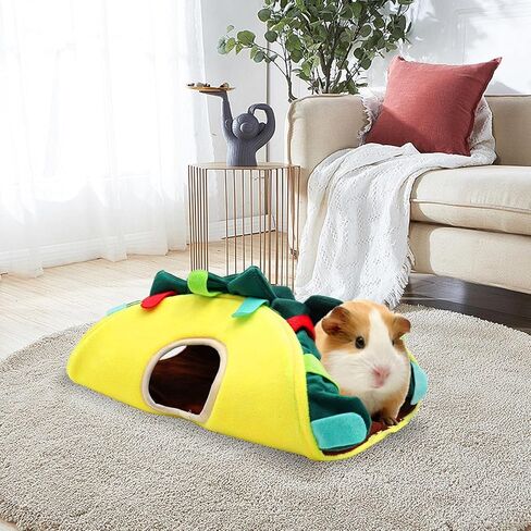 بيت نفق خنزير غينيا، سرير خنزير غينيا، مخبأ للحيوانات الصغيرة، ملحقات قفص الحيوانات الصغيرة، نفق مخبأ، موائل عش النوم قابلة للغسل للأرنب خنزير غينيا، الفئران، السكر، القنفذ المنزلق in Kuwait