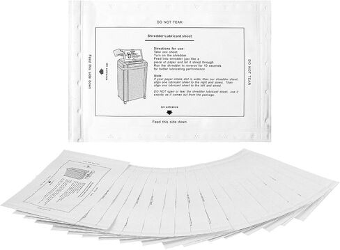 ABuff 20 Pcs Shredder Oil Papers, White 8-2/5 x 6 Inch Cleaning Shredder Lubricant Sheets, More Convenient Lubricant Paper for Paper Shredder, Sharpening & Lubricating Sheets for Home Office in Saudi Arabia