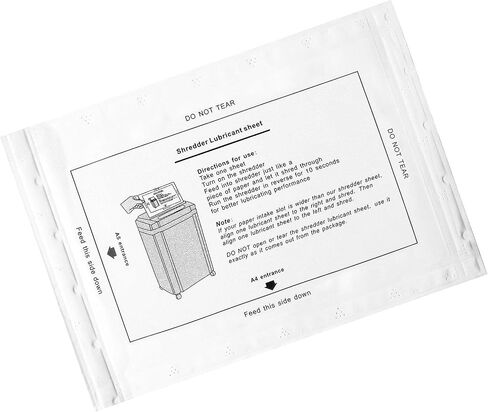 ABuff 20 Pcs Shredder Oil Papers, White 8-2/5 x 6 Inch Cleaning Shredder Lubricant Sheets, More Convenient Lubricant Paper for Paper Shredder, Sharpening & Lubricating Sheets for Home Office in Saudi Arabia