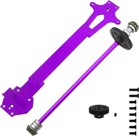 ShareGoo Metal Radio Tray & Central Drive Shaft Center Shaft Compatible with WLtoys 124016 124017 124018 124019 1/12 RC Car Upgrade Parts (Purple) in Saudi Arabia