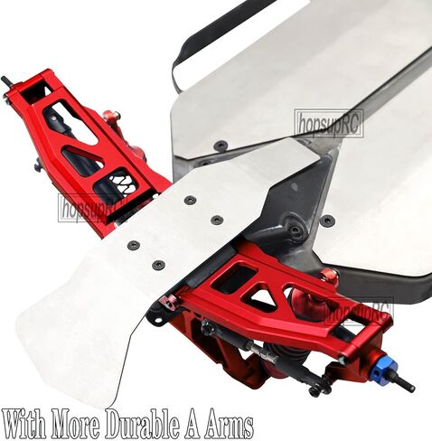 hopsupRC Stainless Steel Rear Drive Shaft CVD & Front Rear Suspension A Arm Upgrades Part for 1/10 Rustler/Stampede/Slash/Hoss 4x4 VXL,4PCS Rear Front Driveshaft (Upgrades More Power) Red in Saudi Arabia