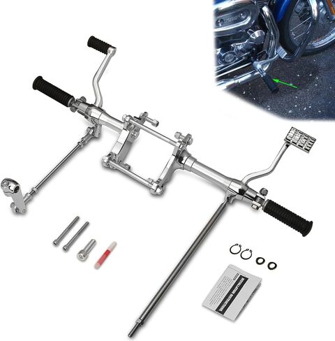 مجموعة أدوات التحكم الأمامية لـ Harley Sportster أوتاد القدم السوداء، قضيب ربط التحول XL 883 1200 أوتاد التحكم في القدم 1991-2003 2002 2001 2000 1999 (أسود) in Kuwait