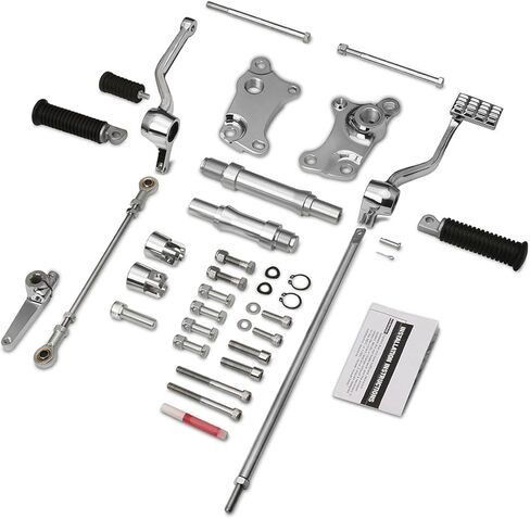 مجموعة أدوات التحكم الأمامية لـ Harley Sportster أوتاد القدم السوداء، قضيب ربط التحول XL 883 1200 أوتاد التحكم في القدم 1991-2003 2002 2001 2000 1999 (أسود) in Kuwait