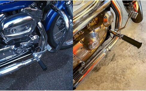 مجموعة أدوات التحكم الأمامية لـ Harley Sportster أوتاد القدم السوداء، قضيب ربط التحول XL 883 1200 أوتاد التحكم في القدم 1991-2003 2002 2001 2000 1999 (أسود) in Kuwait