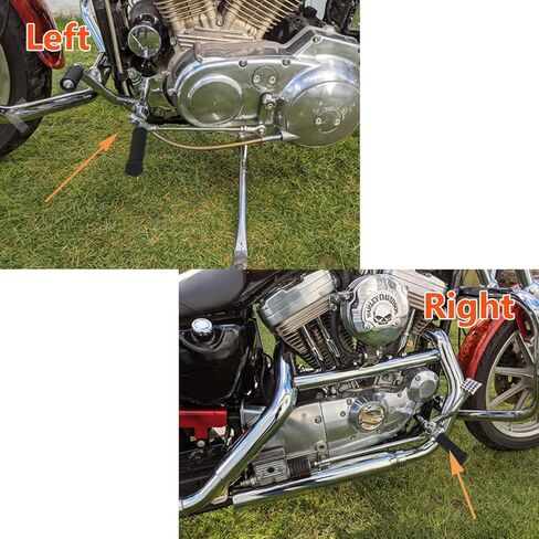 مجموعة أدوات التحكم الأمامية لـ Harley Sportster أوتاد القدم السوداء، قضيب ربط التحول XL 883 1200 أوتاد التحكم في القدم 1991-2003 2002 2001 2000 1999 (أسود) in Kuwait
