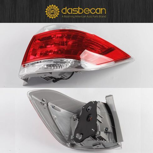 Dasbecan Right Tail Lamp Compatible with Toyota Highlander 2011 12 13 Replacement OEM 815500E070 TO2801185 RH 815600E070 LH Back Light in Kuwait