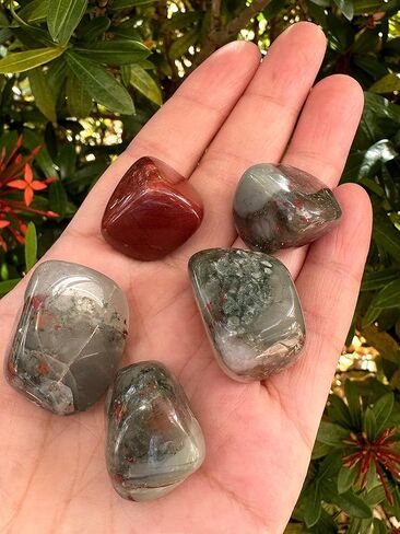 GAF TREASURES 5 Pcs Black Onyx Tumbled Stones, Polished Natural Black Onyx Gemstone, Black Onyx Healing Crystals (Black Onyx) in Saudi Arabia