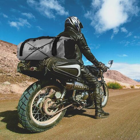 حقيبة مغامرات بافلو جير 50 ​​لتر - حقيبة متينة مقاومة للماء لركوب القوارب والدراجات النارية والصيد والتخييم وقوارب الكاياك أو جت سكي. الحصول على العتاد في أي ظروف (رمادي) in Kuwait