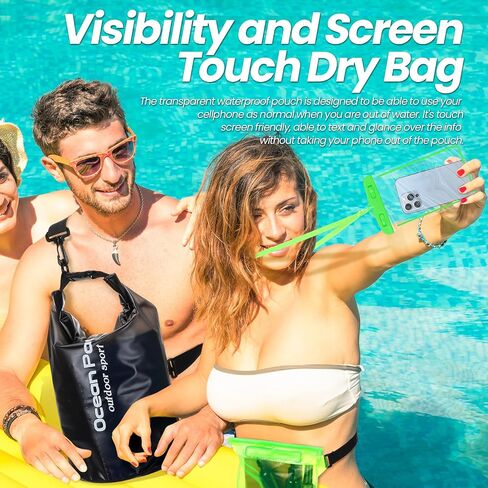 Tiangrid 9 Set Waterproof Dry Bag 5L/10L/20L Roll Top Waterproof Backpack Sack Keeps Gear Dry for Kayaking, Beach, Rafting, Boating, Hiking, Camping with Waterproof Phone Case and Waterproof Pouch in Saudi Arabia
