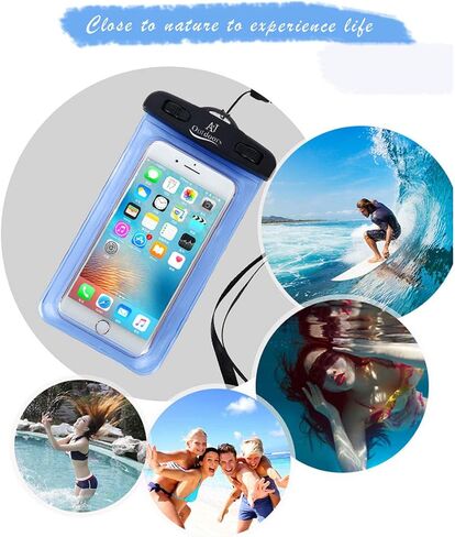 ANJ Outdoors 2PK Most Durable Waterproof Pouch/Waterproof Fanny Packs for Women and Men | 3-Zipper Beach Bags Waterproof Sandproof | Waterproof Wallet/Phone Case With Waist Strap for Swimming in Saudi Arabia