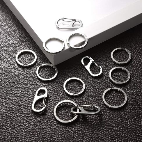 Boao 6 Pieces Dog Tag Clips Pet ID Tag Clips with 18 Pieces Durable Stainless Steel Rings Personalized Clips Pet ID Tag Holder for Cats Dogs Collars Harnesses in 3 Sizes in Saudi Arabia