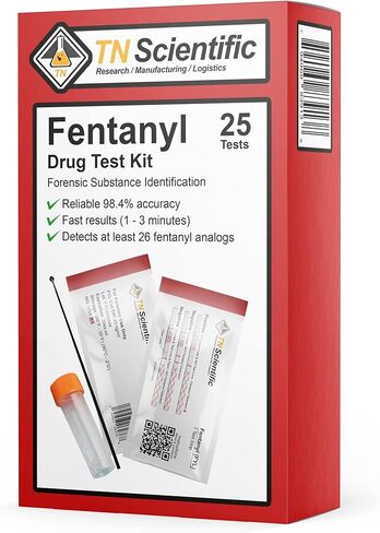 TN Scientific - Fentanyl Drug Test Strip [25 Pack] - Powder, Liquid, & Urinalysis Testing Forensic Kit in Saudi Arabia