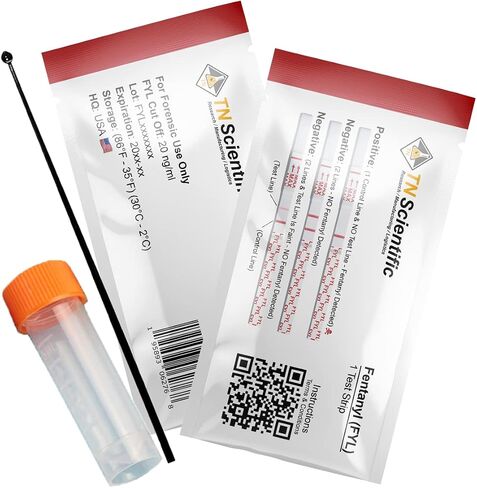 TN Scientific - Fentanyl Drug Test Strip [25 Pack] - Powder, Liquid, & Urinalysis Testing Forensic Kit in Saudi Arabia