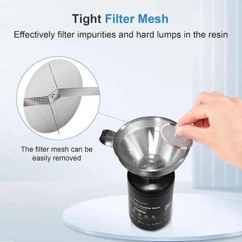 YOOPAI Funnel and Mat, Stainless Steel Filter Funnel & Silicone Slap Mat Cleaning Kit for Filtering Resin and Recover Liquid, Non-Stick Food Pad Waterproof Protect Work Surface in Saudi Arabia