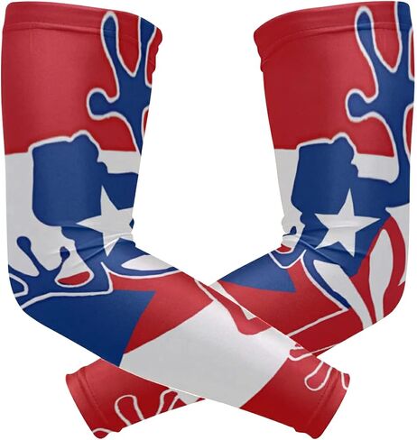 UOER Dominican Republic Flag Arm Sleeves for Men Women UV Sun Protection Arm Cover Sleeves Sports Compression Cooling Sleeve in Saudi Arabia