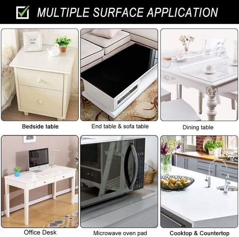 وسادة حماية لغطاء مكتب من مادة TPU مقاس 16 × 24 بوصة من CenterZ - آمنة غذائيًا وليست من مادة PVC - بسمك 1.5 مم من الكريستال الشفاف المقاوم للماء والزيت المقاوم للانزلاق وصديقة للبيئة لسطح الطاولة في المنزل والمكتب وسطح الطاولة in Kuwait