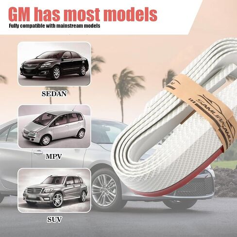 GKmow Pack-1 8.2Ft Car Anti-Collision Rubber Strip, Universal Car Front Lip, Front Bumper Lip, Carbon Lip, Side Skirt, Front Lip Spoiler Waterproof Protection (Carbon Fiber Black) in Saudi Arabia