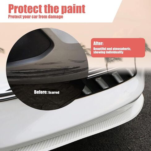 GKmow Pack-1 8.2Ft Car Anti-Collision Rubber Strip, Universal Car Front Lip, Front Bumper Lip, Carbon Lip, Side Skirt, Front Lip Spoiler Waterproof Protection (Carbon Fiber Black) in Saudi Arabia