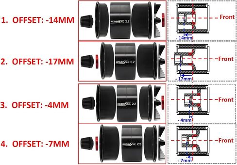 HOBBYSOUL 5.0'' Tall Soft Sticky 2.2 Tires & Adjustable 4 Negative Offsets 2.2 Beadlock Wheels Rims Silver Black For RC Mud Crawler All Terrain Trail Gen7 Gen8 Capra Wraith TRX4, (4-Pack) in Saudi Arabia