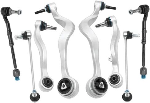 KaolaParts 8Pcs Front Suspension Kit Lower Control Arm with Ball Joint Sway Bar Link Outer Tie Rod End Compatible with BMW 06-07 525i, 08-10 528i, 06-07 530i, 08-10 535i,04-05 545i, 06-10 550i in Saudi Arabia